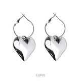 ぷっくりメタルハートフープピアス | LUPIS | 詳細画像5 