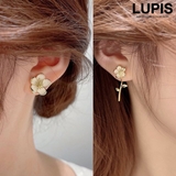 アシンメトリーフラワーピアス【S925ポスト】 | LUPIS | 詳細画像1