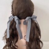 ギンガムチェックリボンヘアクリップ | LUPIS | 詳細画像4 