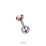 オレンジ | 【16G】カラーストーンストレートバーベルボディピアス | LUPIS
