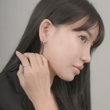 【金属アレルギー対応 316L】ジルコニアステンレスフープピアス | LUPIS | 詳細画像3 