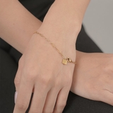 【金属アレルギー対応 316L】スクエアチャームステンレスブレスレット | LUPIS | 詳細画像2 