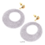 グレー | サークルファープレートピアス【大ぶり】 | LUPIS