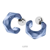 ブルー | ヘキサゴン×メタルボールフープピアス | LUPIS