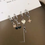 チェリー×メタルチェーンフープピアスセット | LUPIS | 詳細画像4