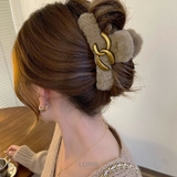 アンティーク調メタルチェーン×ファーバンスクリップ【ヘアアクセサリー】 | LUPIS | 詳細画像4 