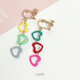 3連カラーハートイヤリング【ネジバネ式 長め】 | LUPIS | 詳細画像5