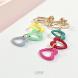 3連カラーハートイヤリング【ネジバネ式 長め】 | LUPIS | 詳細画像6