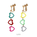 3連カラーハートイヤリング【ネジバネ式 長め】 | LUPIS | 詳細画像8