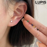 シンプルカラーストーンピアス【S925ポスト】 | LUPIS | 詳細画像1