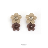 バイカラー2連フラワーピアス | LUPIS | 詳細画像2 