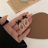 リボン×パールオーバルピアス | LUPIS | 詳細画像3