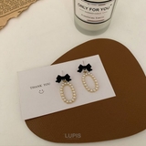 リボン×パールオーバルピアス | LUPIS | 詳細画像4