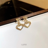2連ハートフレームピアス【S925ポスト】 | LUPIS | 詳細画像4 