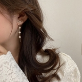 リボン×パールチェーンバックキャッチピアス【S925ポスト】 | LUPIS | 詳細画像5