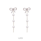 リボン×パールチェーンバックキャッチピアス【S925ポスト】 | LUPIS | 詳細画像6