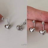 メタルハートバックキャッチピアス | LUPIS | 詳細画像3 