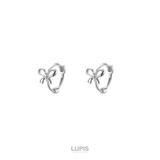 シルバー | プチリボンフープピアス | LUPIS