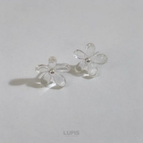 【S925ポスト】シンプルクリアフラワーピアス | LUPIS | 詳細画像3 