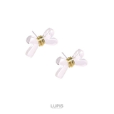【S925ポスト】クリアリボンピアス | LUPIS | 詳細画像3 