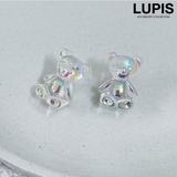 【S925ポスト】オーロラくまピアス | LUPIS | 詳細画像1