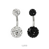 【14G】カラーパヴェバナナバーベルボディピアス へそピアス | LUPIS | 詳細画像3 