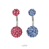 【14G】カラーパヴェバナナバーベルボディピアス へそピアス | LUPIS | 詳細画像4 