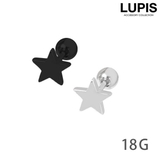 【18G】スターストレートバーベルボディピアス | LUPIS | 詳細画像1 