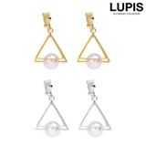 ダブルトライアングルパールイヤリング【クリップ式】 | LUPIS | 詳細画像1 