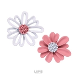 ピンク×ホワイト | バイカラーフラワーピアス【S925ポスト】 | LUPIS