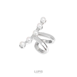 シルバー | パールドットラインイヤーカフ | LUPIS
