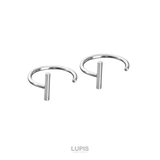 キューブ | ワンポイントキャッチレスフープピアス | LUPIS