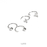 ワンポイントキャッチレスフープピアス | LUPIS | 詳細画像3 