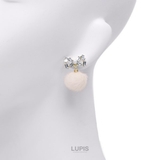ビジューリボン×ファーボールピアス【S925ポスト】 | LUPIS | 詳細画像4 