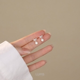【S925ポスト】リボン×パールピアス | LUPIS | 詳細画像4