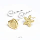 【S925ポスト】シェル×スターフィッシュ×パールセットピアス | LUPIS | 詳細画像5 
