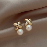 【S925ポスト】クロスパールピアス | LUPIS | 詳細画像3 