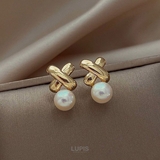 【S925ポスト】クロスパールピアス | LUPIS | 詳細画像4 