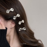 ≪1個入り≫メタルラウンドリボンミニヘアクリップ | LUPIS | 詳細画像2 