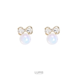 【S925ポスト】リボン×オーロラパールピアス | LUPIS | 詳細画像3
