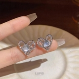 【S925ポスト】ニュアンスメタルハートピアス | LUPIS | 詳細画像4 