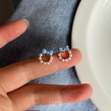 【S925ポスト】リボン×パールリングピアス | LUPIS | 詳細画像3 