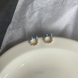 【S925ポスト】リボン×パールリングピアス | LUPIS | 詳細画像4 