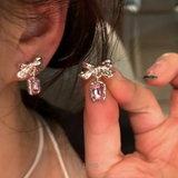 【S925ポスト】モードガーリーリボンピアス | LUPIS | 詳細画像4 