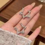 【S925ポスト】ダブルラインスターフープピアス | LUPIS | 詳細画像5 