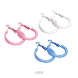 【S925ポスト】フラットカラーフープピアス | LUPIS | 詳細画像5