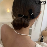 ≪1個入り≫ベロア調リボンヘアクリップ | LUPIS | 詳細画像1 