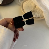 ≪1個入り≫ベロア調リボンヘアクリップ | LUPIS | 詳細画像3 