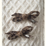 ≪1個入り≫レオパード柄シャギーリボンヘアクリップ | LUPIS | 詳細画像2 