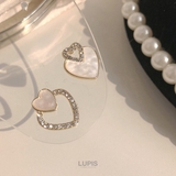 【S925ポスト】ダブルハートマーブルピアス | LUPIS | 詳細画像2